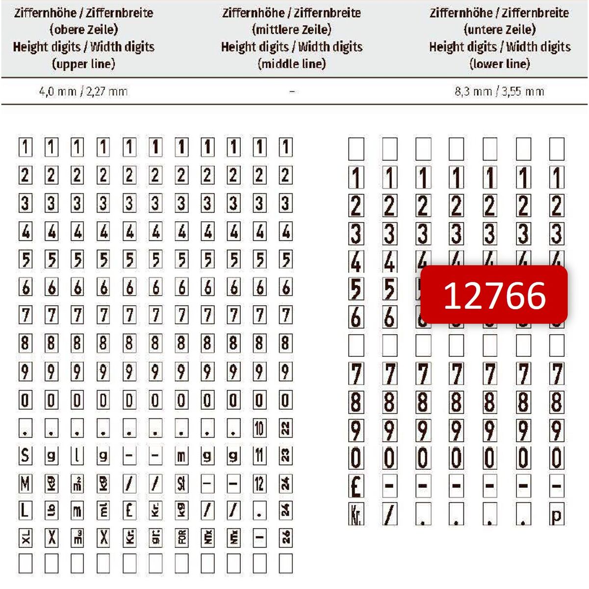 Hand labeling tool METO EXPERT XL 1829, 29x28, 1 pcs. - Billede 4