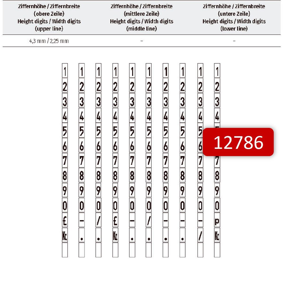 Hand labeling tool METO EXPERT S 1026, 26x16, 1 pcs. - Billede 2